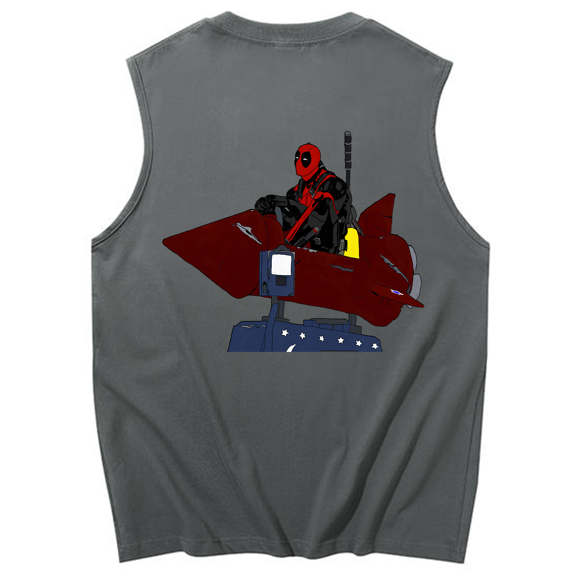 （画像用） Deadpool デッドプール コットン100％タンクトップ（背面プリント）
